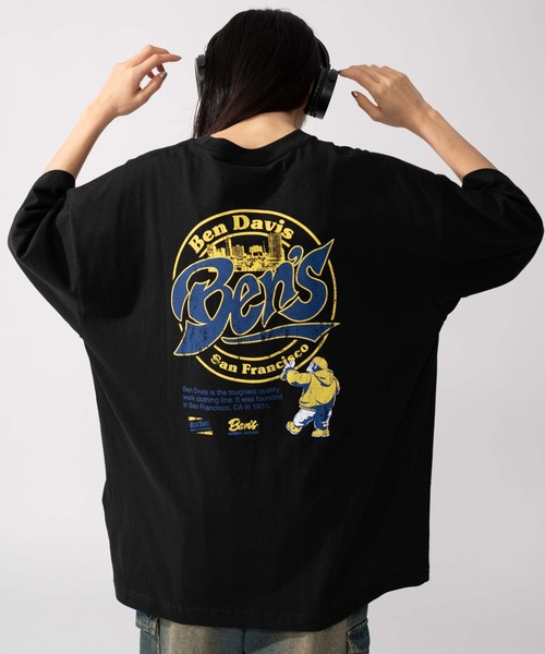 BEN DAVIS(ベンデイビス)の「∴WEGO/BENDAVIS別注サークルロゴグラフィックT(Tシャツ/カットソー・メンズ・ブラック/ホワイト・LARGE/MEDIUM/SMALL)」の21枚目の写真