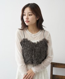 【MAGASIN DE MODE Chou Chou】モコモコ フェイクファービスチェ DTK