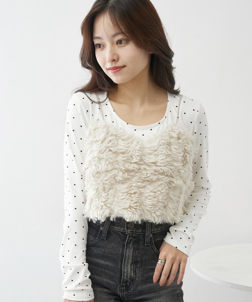 セール】【MAGASIN DE MODE Chou Chou】モコモコ フェイクファー