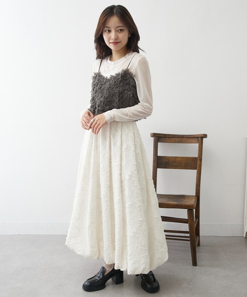 MAGASIN DE MODE Chou Chou（マガジンデモードシュシュ）の「【MAGASIN DE MODE Chou Chou】モコモコ フェイクファービスチェ DTK（ベスト・レディース・ブラウン/チャコールグレー/アイボリー・FREE）」の15枚目の写真