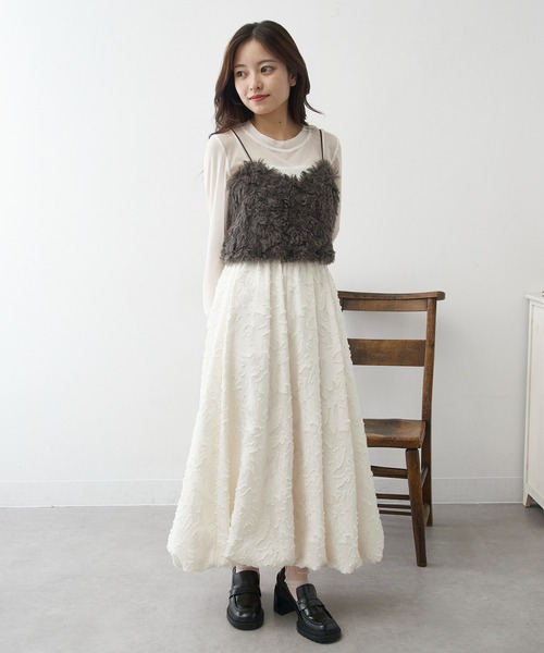 MAGASIN DE MODE Chou Chou（マガジンデモードシュシュ）の「【MAGASIN DE MODE Chou Chou】モコモコ フェイクファービスチェ DTK（ベスト・レディース・ブラウン/チャコールグレー/アイボリー・FREE）」の14枚目の写真
