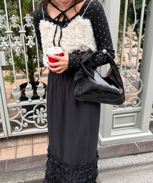 MAGASIN DE MODE Chou Chou（マガジンデモードシュシュ）の「【MAGASIN DE MODE Chou Chou】モコモコ フェイクファービスチェ DTK（ベスト・レディース・ブラウン/チャコールグレー/アイボリー・FREE）」の20枚目の写真