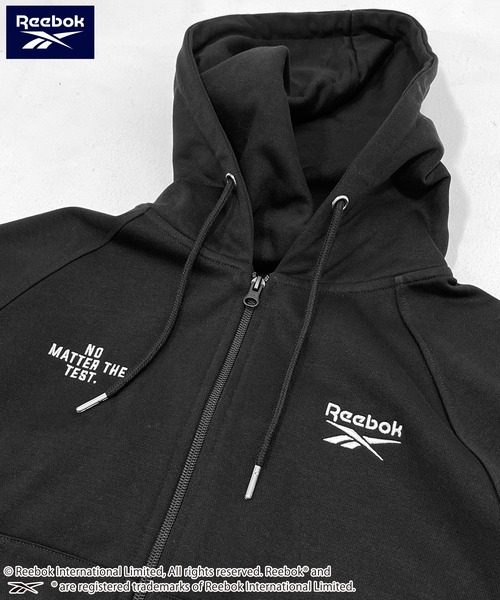 Reebok（リーボック）の「【別注】Reebok/リーボック ブランド ロゴ 刺繍 フルジップ クロップド丈 裏起毛 スウェット パーカー フーディー（パーカー・レディース・ホワイト系その他/ブラック/グレー系その他・FREE）」の7枚目の写真