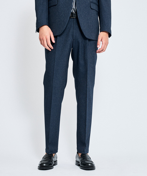 ABAHOUSE（アバハウス）の「【セットアップ対応】デニムライク ワンタック イージースラックス  / 2WAYストレッチ 防シワ性 手洗い可（その他パンツ・メンズ・ブラウン/ダークネイビー/インディゴブルー・44/46/48/50）」の21枚目の写真