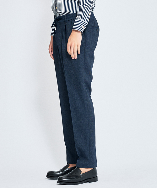 ABAHOUSE（アバハウス）の「【セットアップ対応】デニムライク ワンタック イージースラックス  / 2WAYストレッチ 防シワ性 手洗い可（その他パンツ・メンズ・ブラウン/ダークネイビー/インディゴブルー・44/46/48/50）」の22枚目の写真