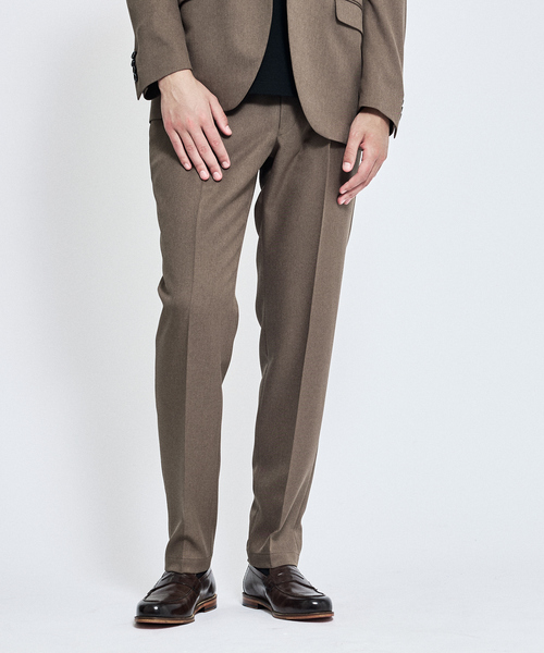 ABAHOUSE（アバハウス）の「【セットアップ対応】デニムライク ワンタック イージースラックス  / 2WAYストレッチ 防シワ性 手洗い可（その他パンツ・メンズ・ブラウン/ダークネイビー/インディゴブルー・44/46/48/50）」の12枚目の写真