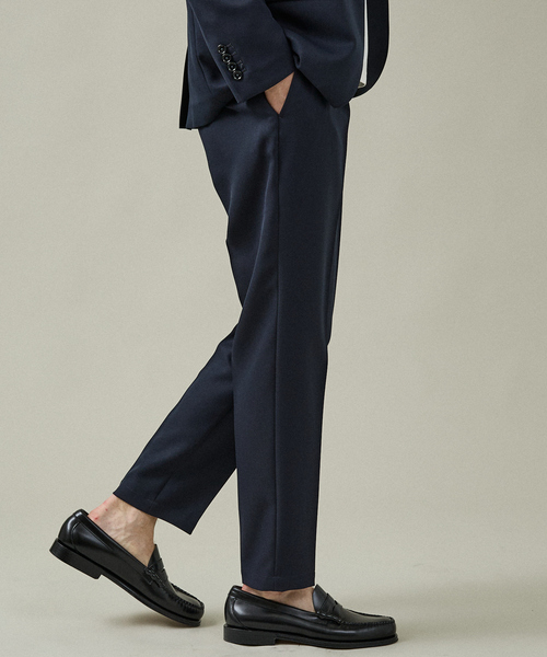 ABAHOUSE（アバハウス）の「【セットアップ対応】デニムライク ワンタック イージースラックス  / 2WAYストレッチ 防シワ性 手洗い可（その他パンツ・メンズ・ブラウン/ダークネイビー/インディゴブルー・44/46/48/50）」の17枚目の写真