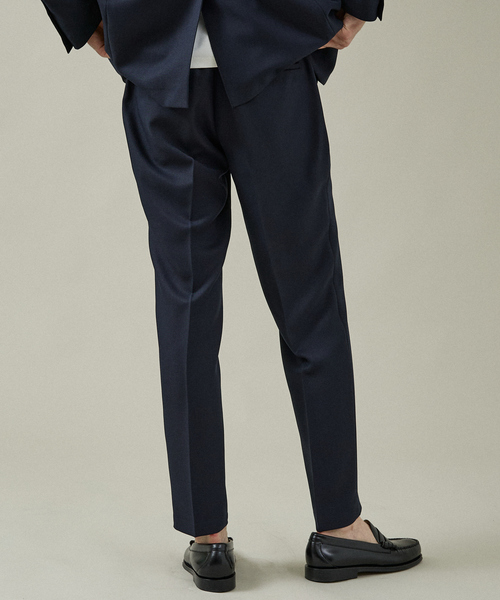 ABAHOUSE（アバハウス）の「【セットアップ対応】デニムライク ワンタック イージースラックス  / 2WAYストレッチ 防シワ性 手洗い可（その他パンツ・メンズ・ブラウン/ダークネイビー/インディゴブルー・44/46/48/50）」の18枚目の写真