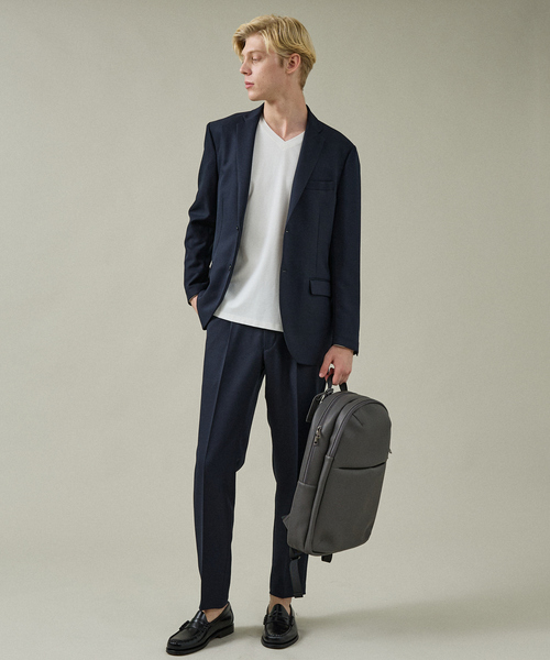 ABAHOUSE（アバハウス）の「【セットアップ対応】デニムライク ワンタック イージースラックス  / 2WAYストレッチ 防シワ性 手洗い可（その他パンツ・メンズ・ブラウン/ダークネイビー/インディゴブルー・44/46/48/50）」の19枚目の写真