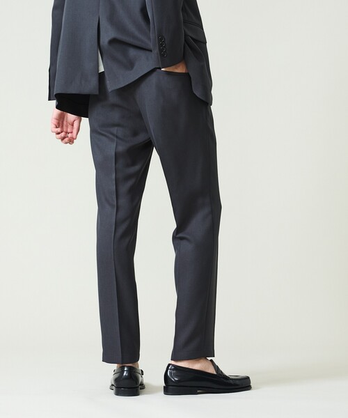 ABAHOUSE（アバハウス）の「【セットアップ対応】デニムライク ワンタック イージースラックス  / 2WAYストレッチ 防シワ性 手洗い可（その他パンツ・メンズ・ブラウン/ダークネイビー/インディゴブルー/スミクロ・44/46/48/50）」の20枚目の写真