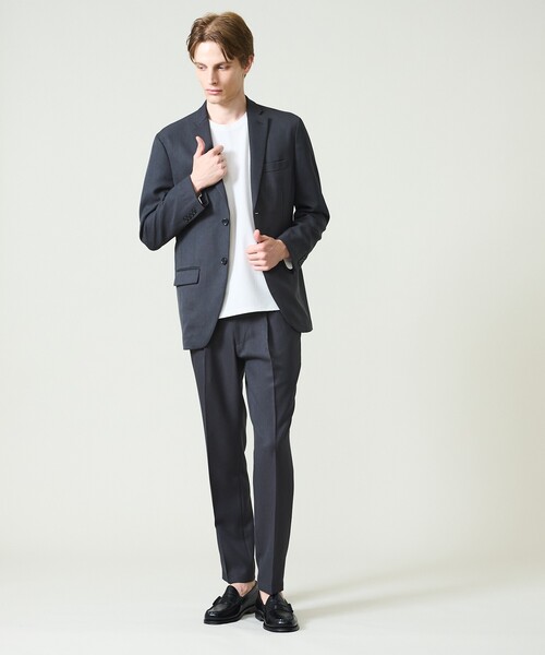 ABAHOUSE（アバハウス）の「【セットアップ対応】デニムライク ワンタック イージースラックス  / 2WAYストレッチ 防シワ性 手洗い可（その他パンツ・メンズ・ブラウン/ダークネイビー/インディゴブルー/スミクロ・44/46/48/50）」の19枚目の写真