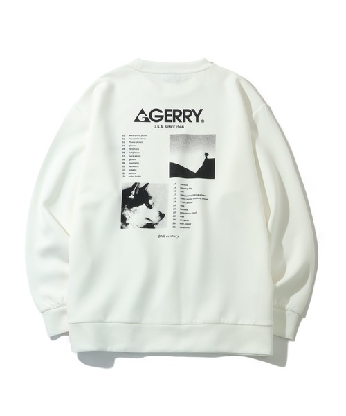 GERRY（ジェリー）の「【GERRY/ジェリー】ダンボールニット バックプリント クルーネックスウェット（スウェット・メンズ・ホワイト/ブラック/グレイッシュベージュ/ブルー・M/L/LL）」の7枚目の写真