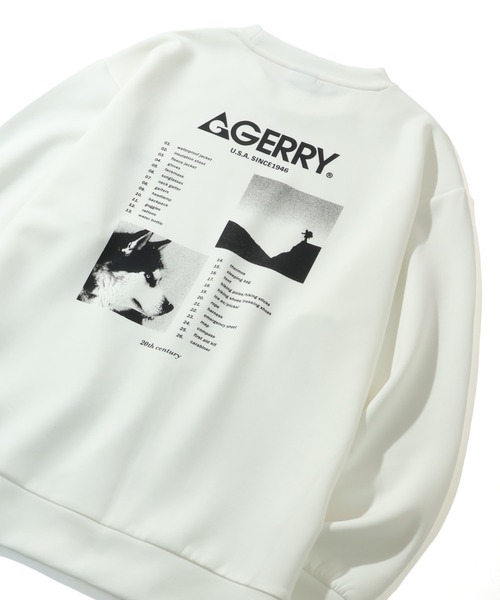 GERRY（ジェリー）の「【GERRY/ジェリー】ダンボールニット バックプリント クルーネックスウェット（スウェット・メンズ・ホワイト/ブラック/グレイッシュベージュ/ブルー・M/L/LL）」の15枚目の写真