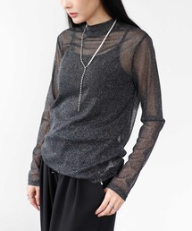 Three Four Time | シアーラメハイネックプルオーバー(その他トップス)