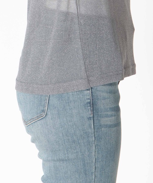 Three Four Time(スリーフォータイム)の「シアーラメハイネックプルオーバー(その他トップス・レディース・チャコールグレー/ブラック・FREE)」の22枚目の写真