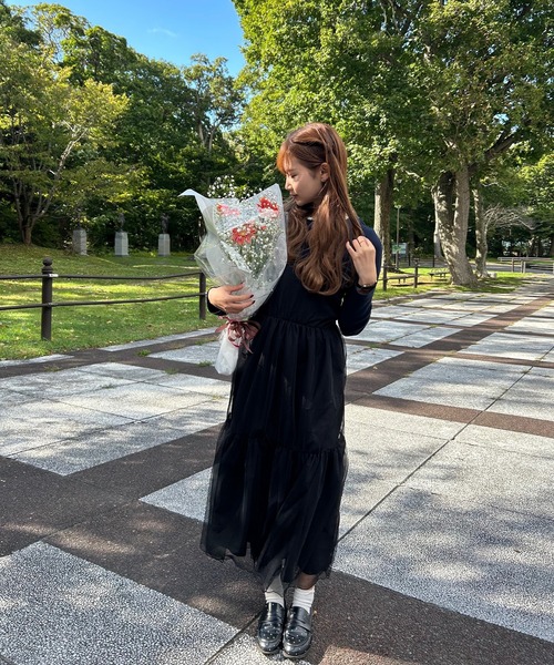 チュールティアードキャミワンピース（ワンピース）｜napinna maison