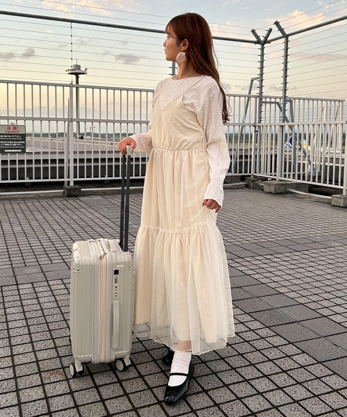 チュールティアードキャミワンピース（ワンピース）｜napinna maison