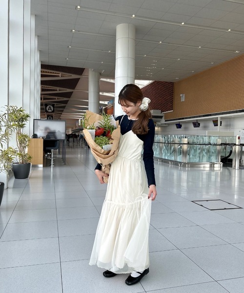 チュールティアードキャミワンピース（ワンピース）｜napinna maison