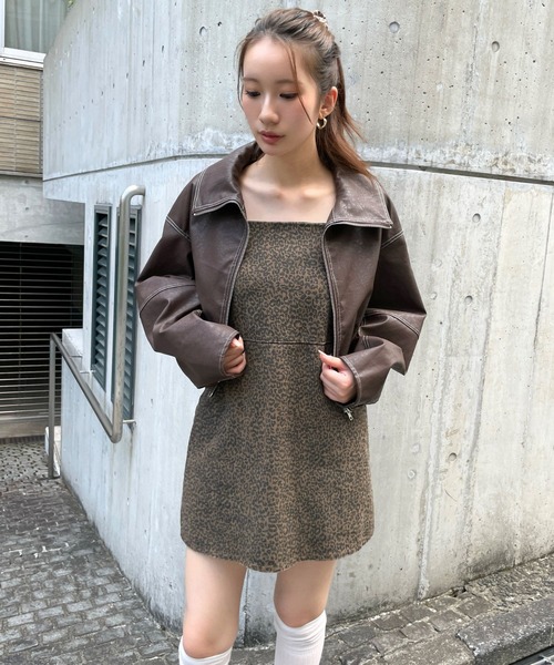 モニタリング TWICE サナ着用】3.3 Field Trip／ショートレザー