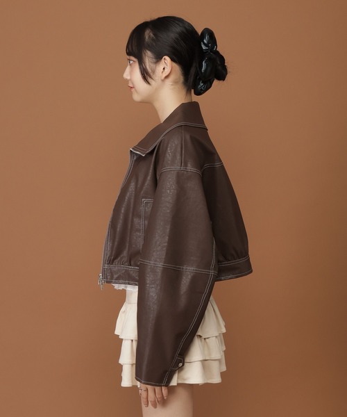 モニタリング TWICE サナ着用】3.3 Field Trip／ショートレザー