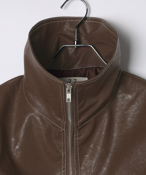 3.3 Field Trip （3.3フィールドトリップ）の「【モニタリング TWICE サナ着用】3.3 Field Trip／ショートレザージャケット（ブルゾン・レディース・ブラック/ブラウン・FREE）」の12枚目の写真