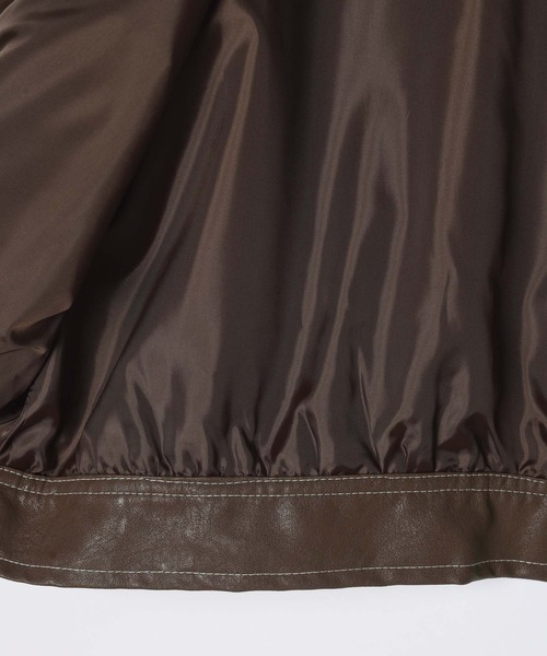 3.3 Field Trip （3.3フィールドトリップ）の「【モニタリング TWICE サナ着用】3.3 Field Trip／ショートレザージャケット（ブルゾン・レディース・ブラック/ブラウン・FREE）」の5枚目の写真