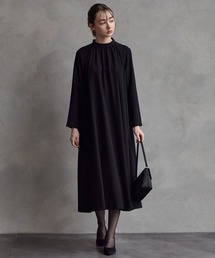 AIMER | 【喪服・礼服】ウォッシャブル ラグランスリーブテントラインブラックワンピース(ワンピース)