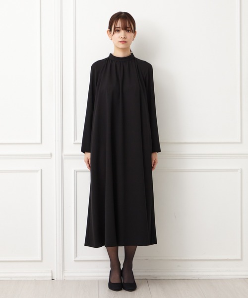 AIMER（エメ）の「【喪服・礼服】ウォッシャブル ラグランスリーブテントラインブラックワンピース（ワンピース・レディース・ブラック・LARGE/MEDIUM/SMALL）」の6枚目の写真