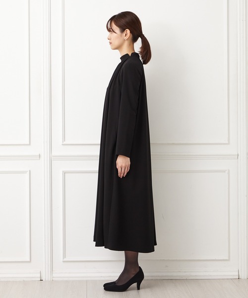 AIMER（エメ）の「【喪服・礼服】ウォッシャブル ラグランスリーブテントラインブラックワンピース（ワンピース・レディース・ブラック・LARGE/MEDIUM/SMALL）」の7枚目の写真