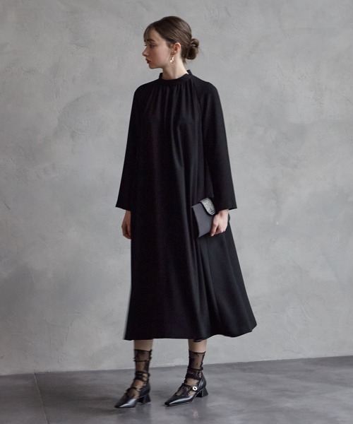 AIMER（エメ）の「【喪服・礼服】ウォッシャブル ラグランスリーブテントラインブラックワンピース（ワンピース・レディース・ブラック・LARGE/MEDIUM/SMALL）」の20枚目の写真