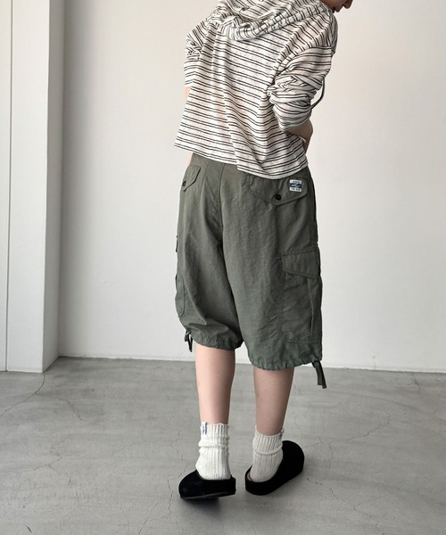 CANAL JEAN(キャナルジーン)の「ARMY TWILL ナイロンOXカーゴショーツ(カーゴパンツ・レディース・セージグリーン・SMALL)」の3枚目の写真