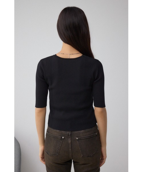 AZUL by moussy(アズールバイマウジー)の「フェイクレイヤードレースアップニット(ニット/セーター・レディース・ブラック/ボルドー/モカ・FREE)」の10枚目の写真