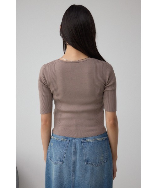 AZUL by moussy(アズールバイマウジー)の「フェイクレイヤードレースアップニット(ニット/セーター・レディース・ブラック/ボルドー/モカ・FREE)」の19枚目の写真