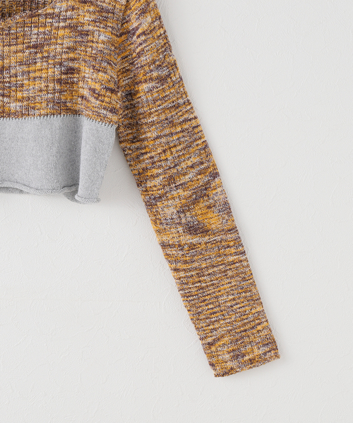 ジャーナルスタンダード レリューム（JOURNAL STANDARD relume）/【BASERANGE/ベースレンジ】WASTE CROPPED SWEATER セール】【BASERANGE/ベースレンジ】WASTE CROPPED SWEATER（ニット