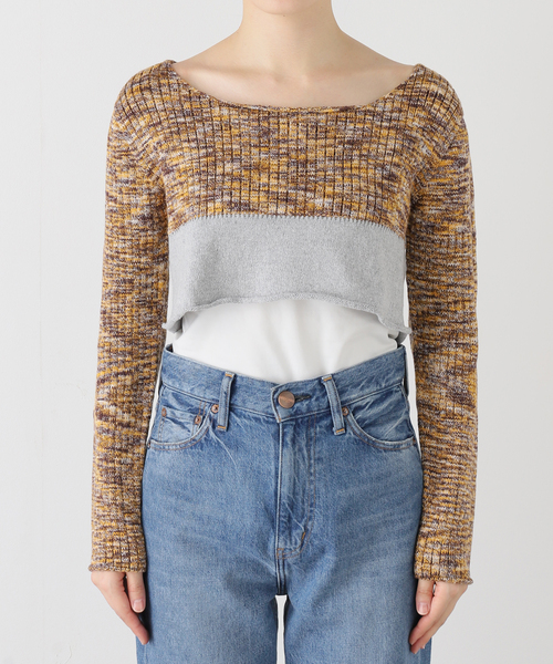 セール】【BASERANGE/ベースレンジ】WASTE CROPPED SWEATER（ニット