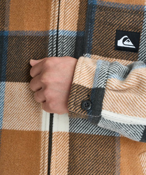 Quiksilver(クイックシルバー)の「DNA SHERPA HARRINGTO /クイックシルバー胸ポケットワンポイントボアブルゾン(ブルゾン・メンズ・ブラウン/ブラック・X-LARGE/LARGE/MEDIUM)」の12枚目の写真