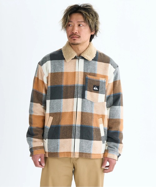 Quiksilver(クイックシルバー)の「DNA SHERPA HARRINGTO /クイックシルバー胸ポケットワンポイントボアブルゾン(ブルゾン・メンズ・ブラウン/ブラック・X-LARGE/LARGE/MEDIUM)」の15枚目の写真