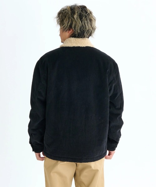 Quiksilver(クイックシルバー)の「DNA SHERPA HARRINGTO /クイックシルバー胸ポケットワンポイントボアブルゾン(ブルゾン・メンズ・ブラウン/ブラック・X-LARGE/LARGE/MEDIUM)」の3枚目の写真