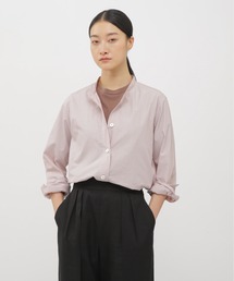 美品　マーガレットハウエル　コットンサテンブラウス　ピーターパンカラー　ピンク系 MARGARET HOWELL（マーガレット・ハウエル）のファッション通販