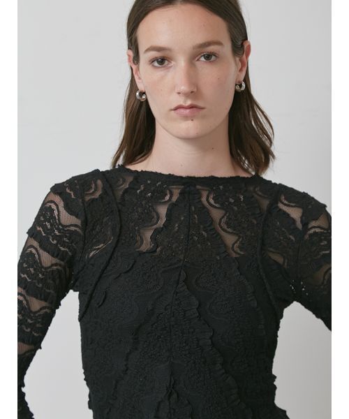 styling/（スタイリング）の「ラッフルレース2WAYシアートップス（Tシャツ/カットソー・レディース・ホワイト/ブラック・F）」の17枚目の写真