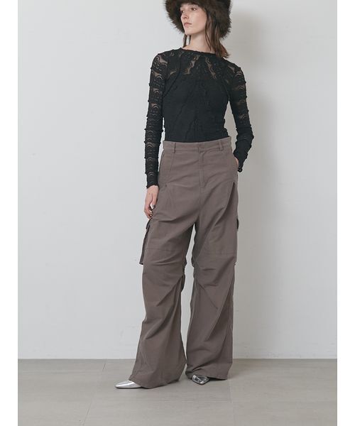 styling/（スタイリング）の「ラッフルレース2WAYシアートップス（Tシャツ/カットソー・レディース・ホワイト/ブラック・F）」の20枚目の写真