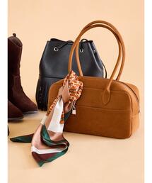 ehka sopo | チャーム付きエコスウェードボストン(ハンドバッグ)