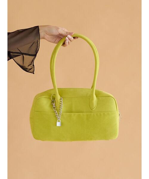 ehka sopo（エヘカソポ）の「チャーム付きエコスウェードボストン（ハンドバッグ・レディース・ブラウン/グリーン/ベージュ・F）」の16枚目の写真