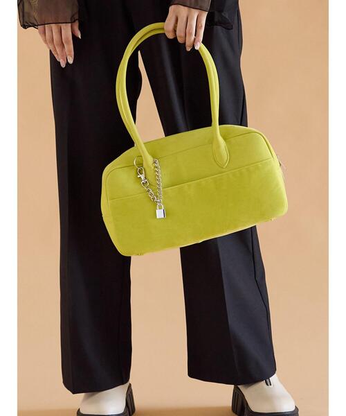 ehka sopo（エヘカソポ）の「チャーム付きエコスウェードボストン（ハンドバッグ・レディース・ブラウン/グリーン/ベージュ・F）」の18枚目の写真