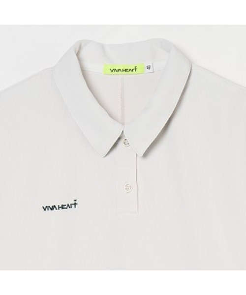 VIVA HEART(ビバハート)の「【VIVA HEART/GOLF】ハートドット衿半袖カノコシャツ(シャツ/ブラウス・レディース・ブラック/オフホワイト・40/38/42)」の9枚目の写真