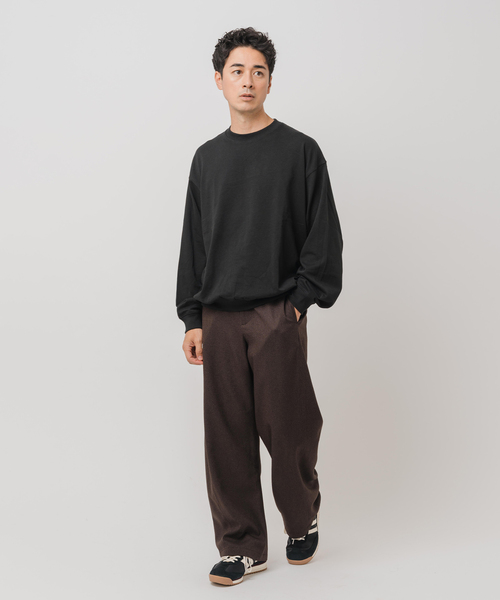 handvaerk（ハンドバーク）の「handvaerk (ハンドバーク) 別注 クルー ネック ロングスリーブ Tシャツ（Tシャツ/カットソー・メンズ・グリーン/ブラック・LARGE/MEDIUM/SMALL）」の5枚目の写真