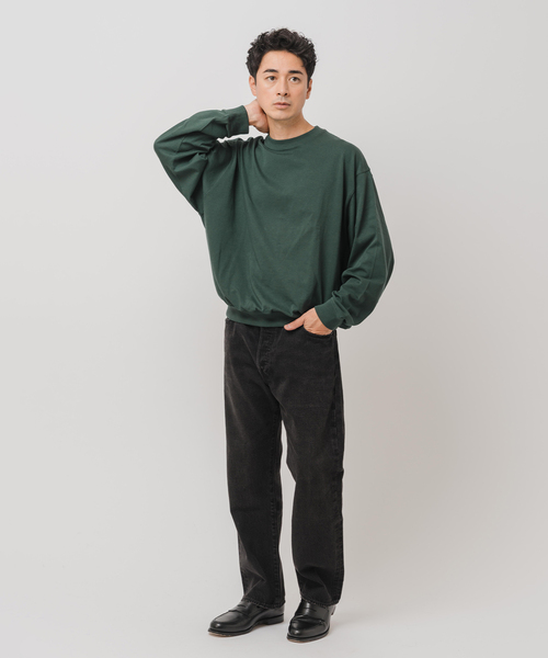 handvaerk（ハンドバーク）の「handvaerk (ハンドバーク) 別注 クルー ネック ロングスリーブ Tシャツ（Tシャツ/カットソー・メンズ・グリーン/ブラック・LARGE/MEDIUM/SMALL）」の12枚目の写真