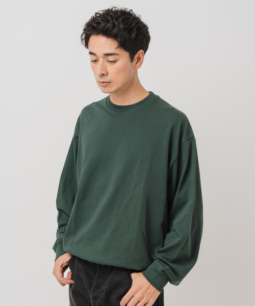 handvaerk（ハンドバーク）の「handvaerk (ハンドバーク) 別注 クルー ネック ロングスリーブ Tシャツ（Tシャツ/カットソー・メンズ・グリーン/ブラック・LARGE/MEDIUM/SMALL）」の15枚目の写真