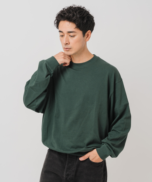 handvaerk（ハンドバーク）の「handvaerk (ハンドバーク) 別注 クルー ネック ロングスリーブ Tシャツ（Tシャツ/カットソー・メンズ・グリーン/ブラック・LARGE/MEDIUM/SMALL）」の16枚目の写真