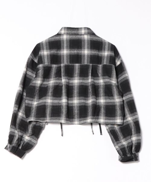 GORGE(ゴージ)の「《裾ドロスト×チェック柄》レディース シャツ 長袖 ブラウス 体型カバー 春秋冬(シャツ/ブラウス・レディース・ブラック/ブルー/レッド・F)」の11枚目の写真